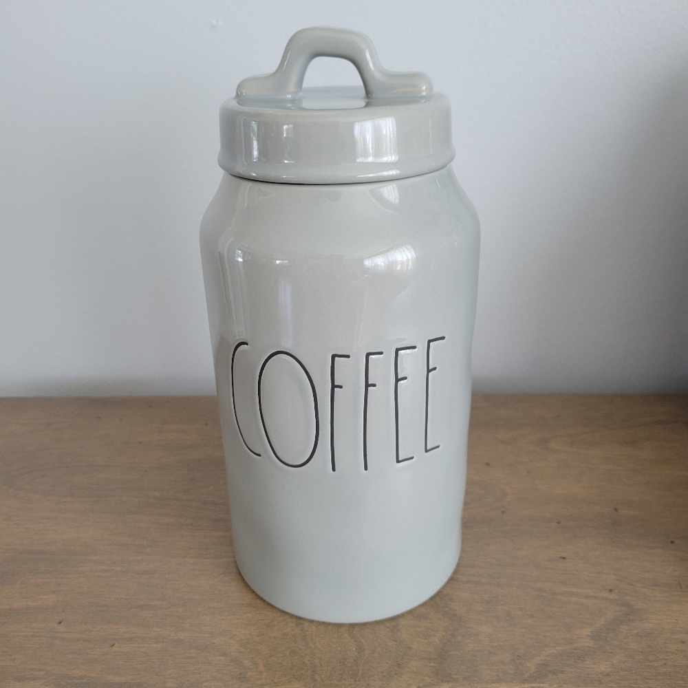 Rae Dunn Coffee Canister Gray New